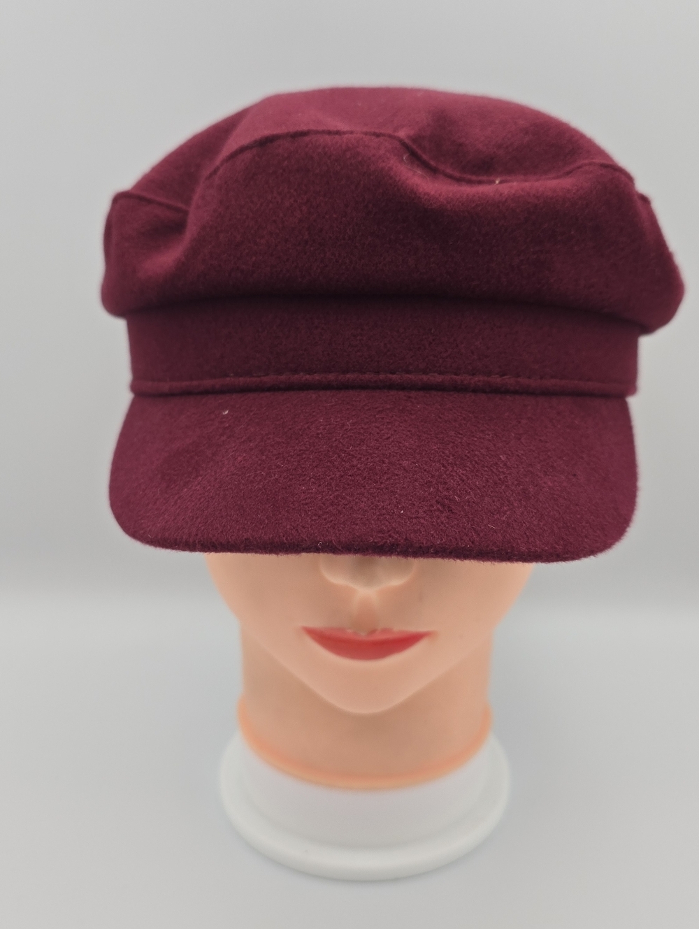 Women's I Am Newsboy Beret Burgundy Hat